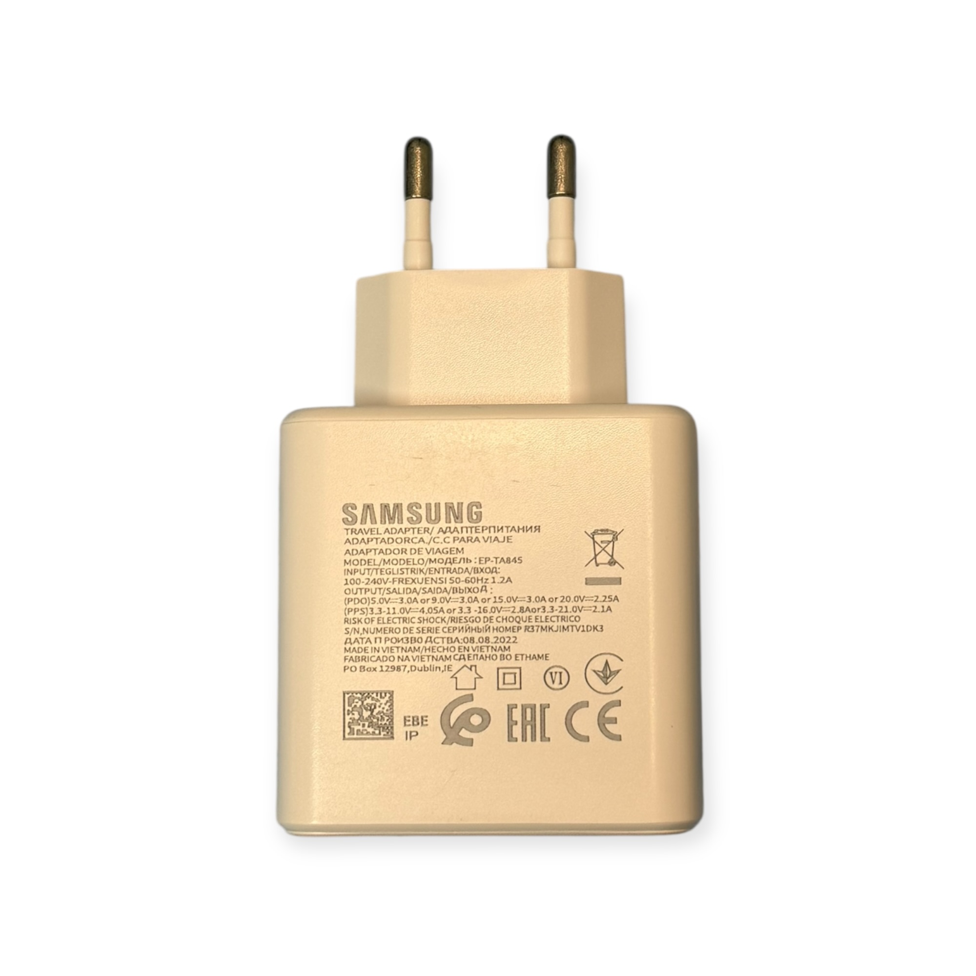 Samsung EP-TA845 25W USB-C Super Fast Charging Wall Charger product photo