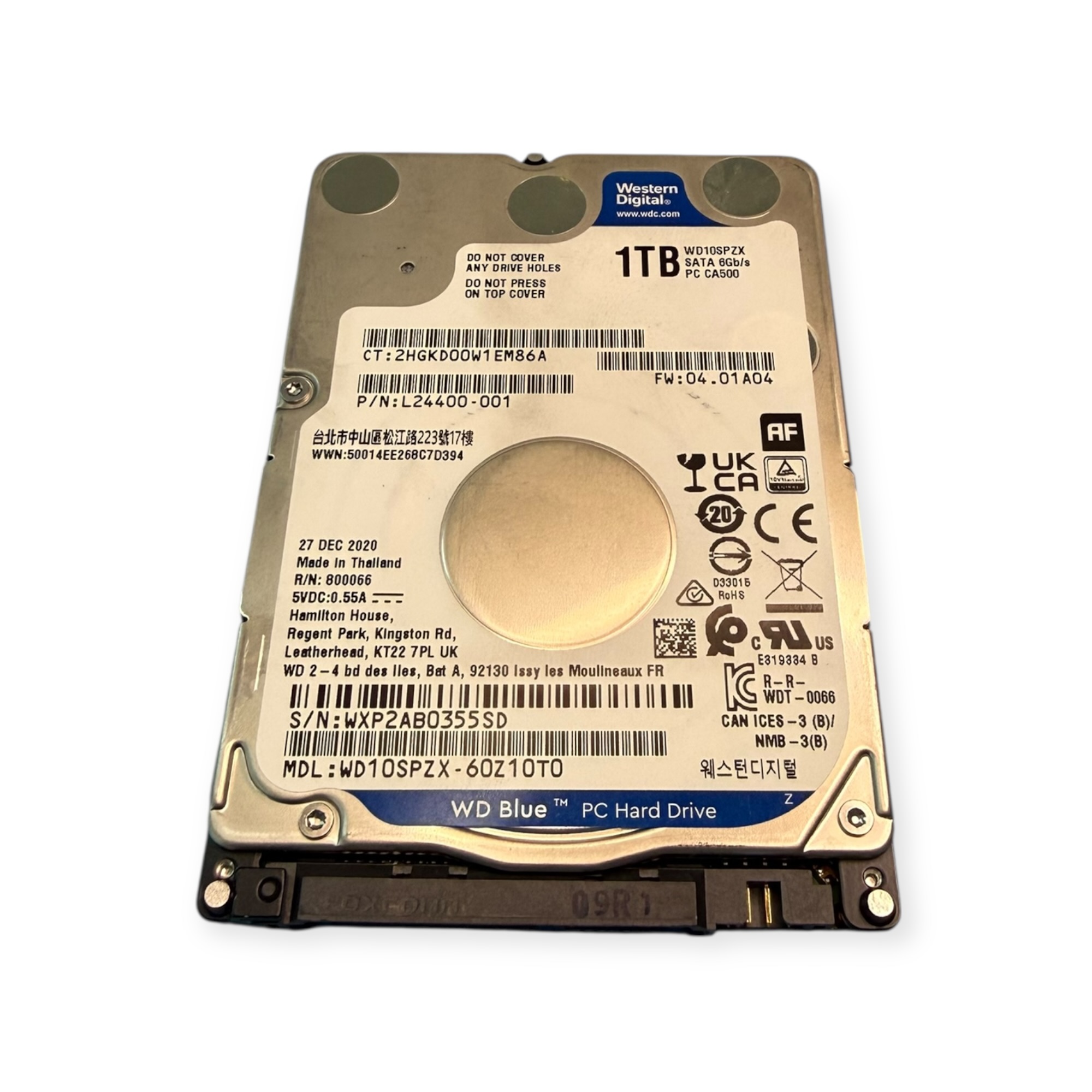 Western Digital WD Blue 1TB SATA 6Gb/s 2.5" PC Hard Drive product photo