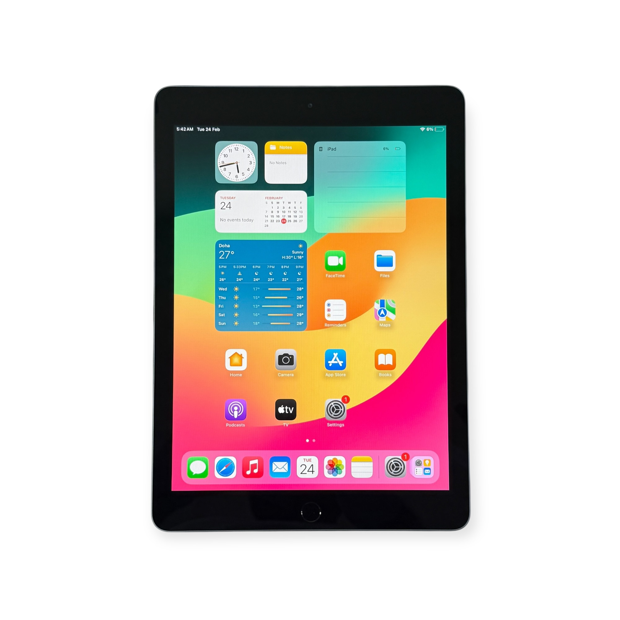 Apple iPad (6th generation) Wi-Fi 128GB Space Gray product photo